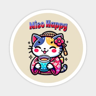 Miso Happy Cat Magnet